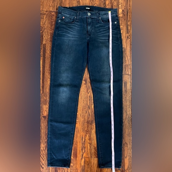 HUDSON Niko Mid-rise Super Skinny Ankle Jean in Obsess (dark wash) Size 28 - Picture 5 of 13